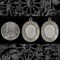 Feminine Floral Antiqued Silver Plated Brass Cameo Frames for 13mm x 18mm - Set of Two - S-F34
